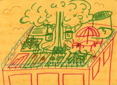 Draw your ideal rooftop garden 1