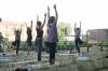 Yoga on the roof